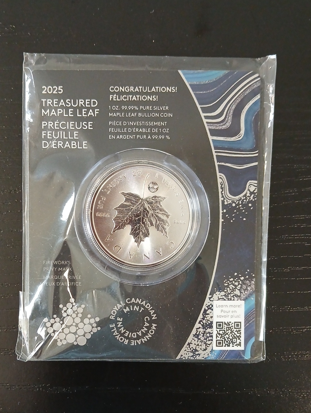🇨🇦2025 Treasured Maple Leaf Congratulations Fireworks Silver Collector Coin